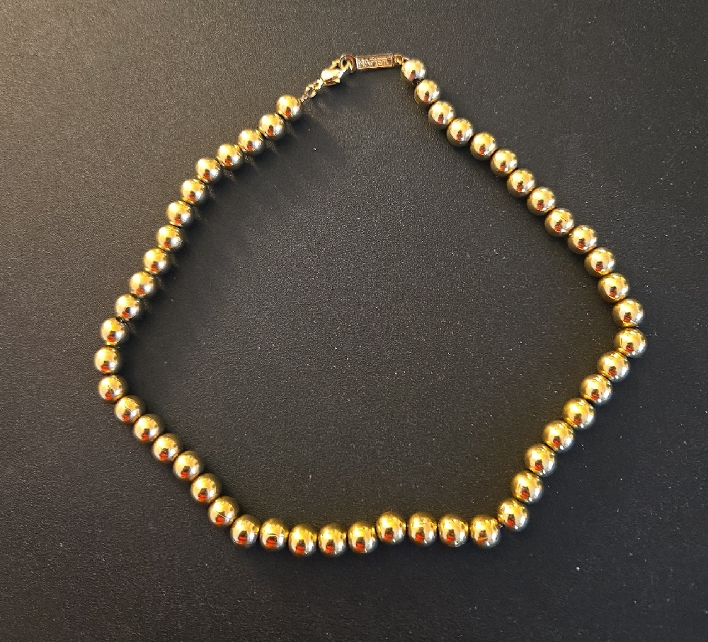 Napier Gold and Silver Beaded‎ Necklace